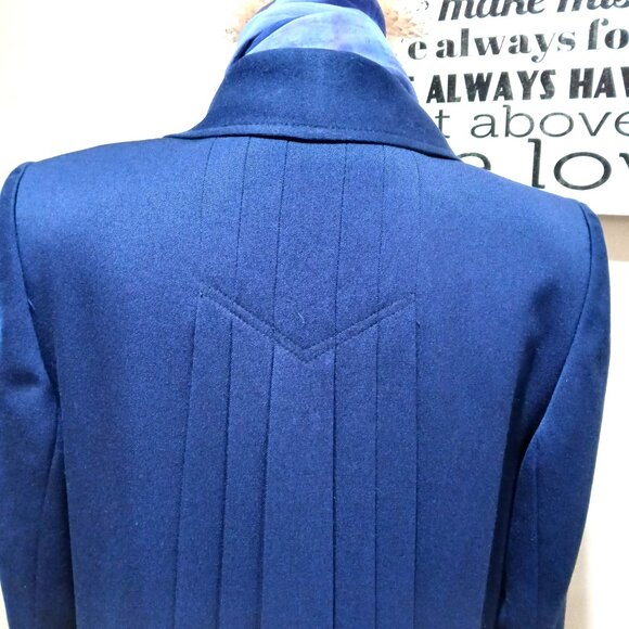 VINTAGE Midi Winter Coat - 100% Virgin Wool - Picture 3 of 15